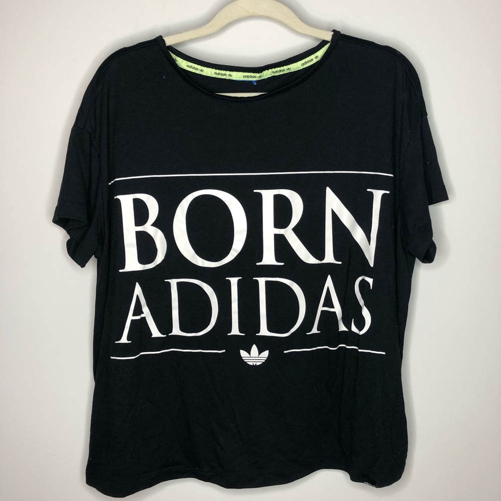 Black adidas cropped shirt